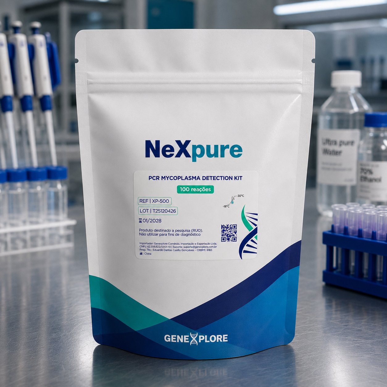PCR MYCOPLASMA DETECTION KIT - 100 REAÇÕES - NEXPURE