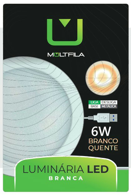 Luminária LED Branca 6W Branco Quente MTF-LUM-001