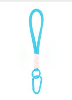 Chaveiro Tático Paracord com Mosquetão Duplo Azul e Rosa MFT-CHA-034