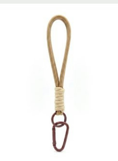 Chaveiro Tático Paracord com Mosquetão Duplo Caramelo e Bege MFT-CHA-040