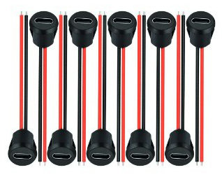 USB Tipo-C Fêmea com Fios - 2 Vias MTF-CON-002